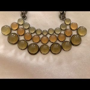 Moonstone necklace & bracelet w/golden undertones